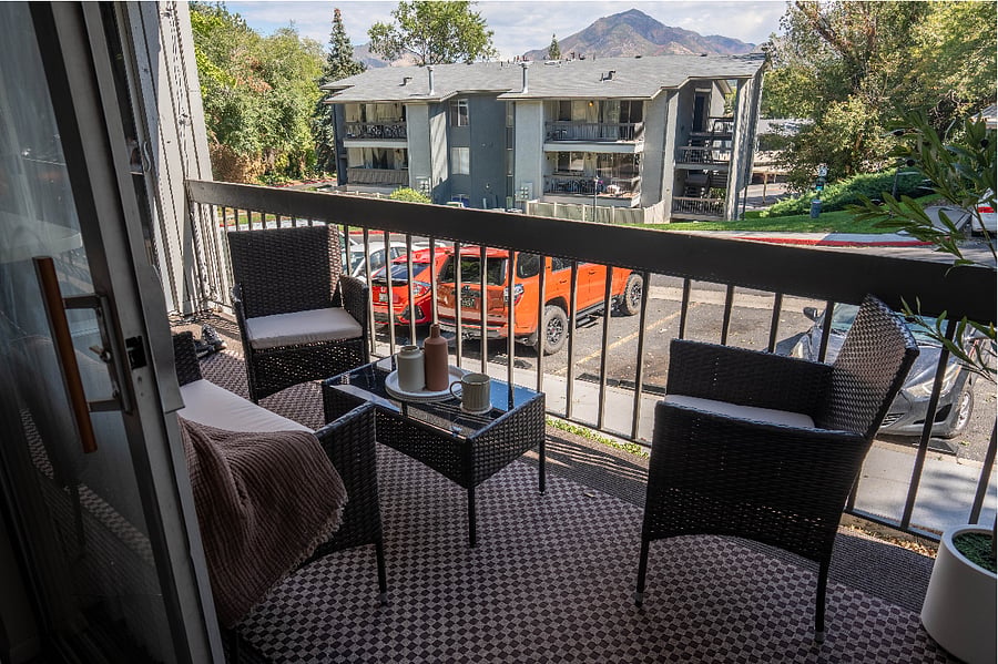 Patio furniture to relax and unwind.