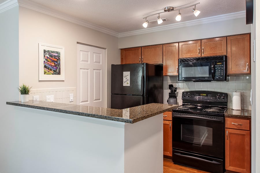 Electric oven range, microwave and dishwasher