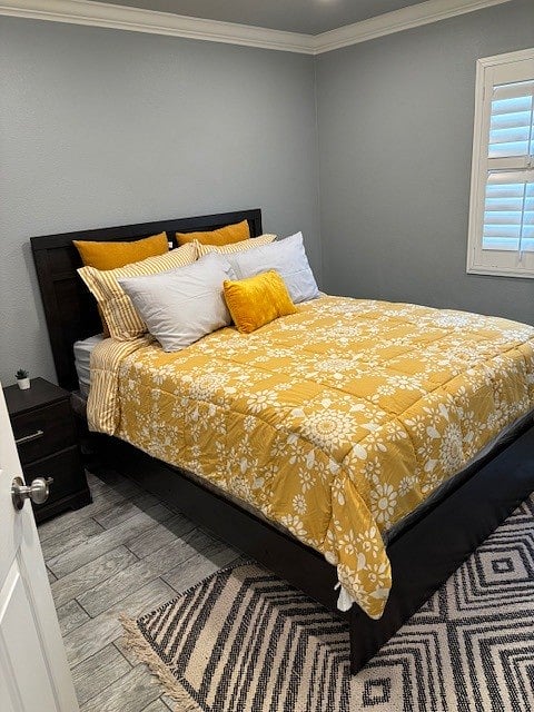 bedroom 1 queen bed and nightstand