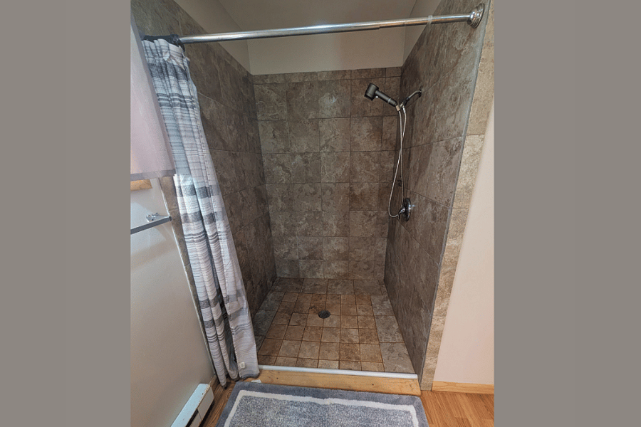 Fully Handicap Accessible (ramp + wheelchair-friendly shower)