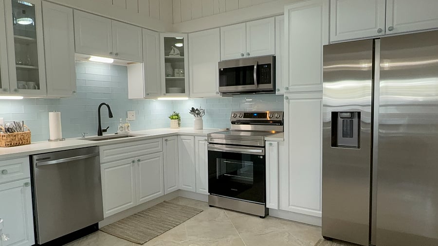 fully remodeled kitchen with all utensils and appliances