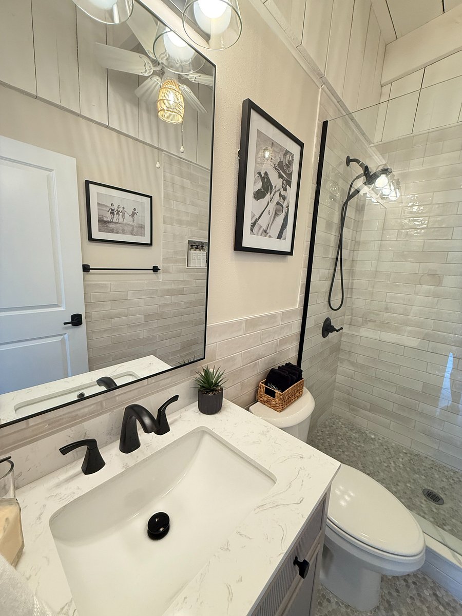 Fully renovated bathroom with stand up shower
