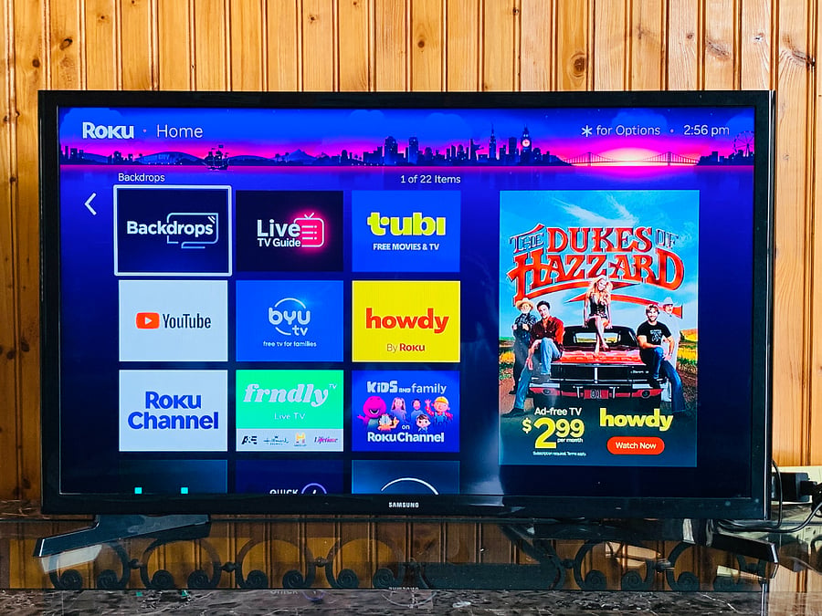 55 inch Roku TV in LR