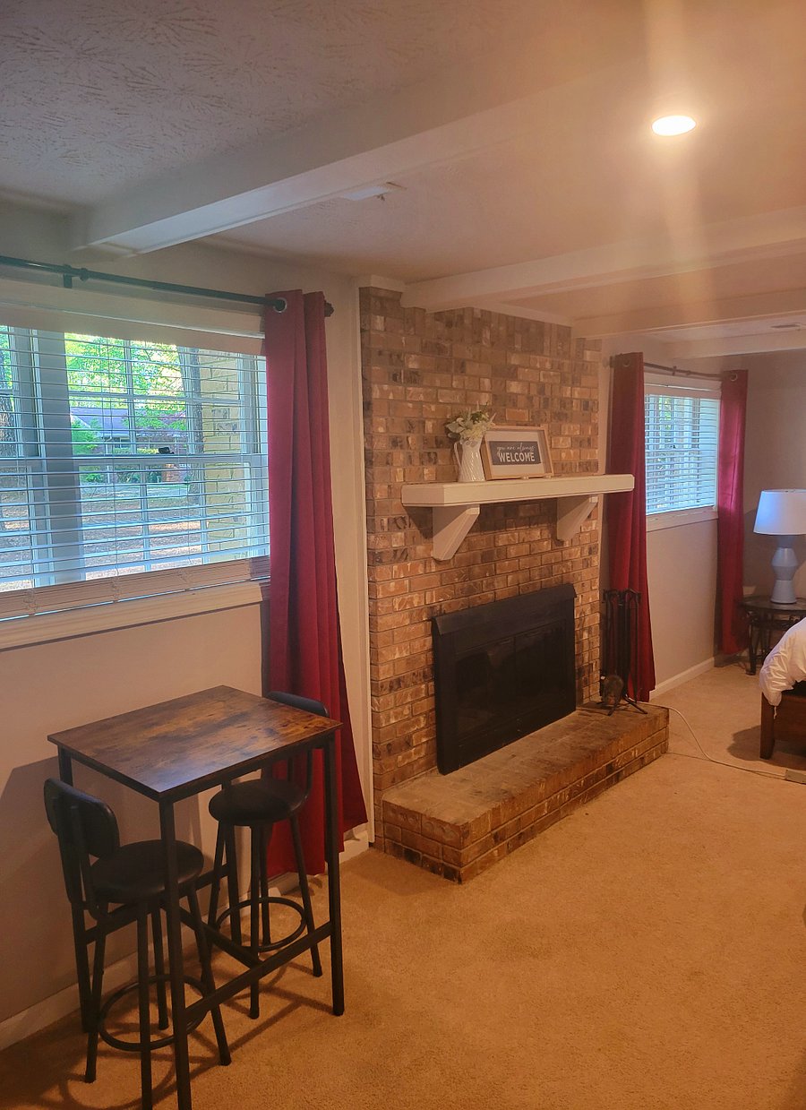 Wood-burning fireplace. Perfect for cozy winter evenings.