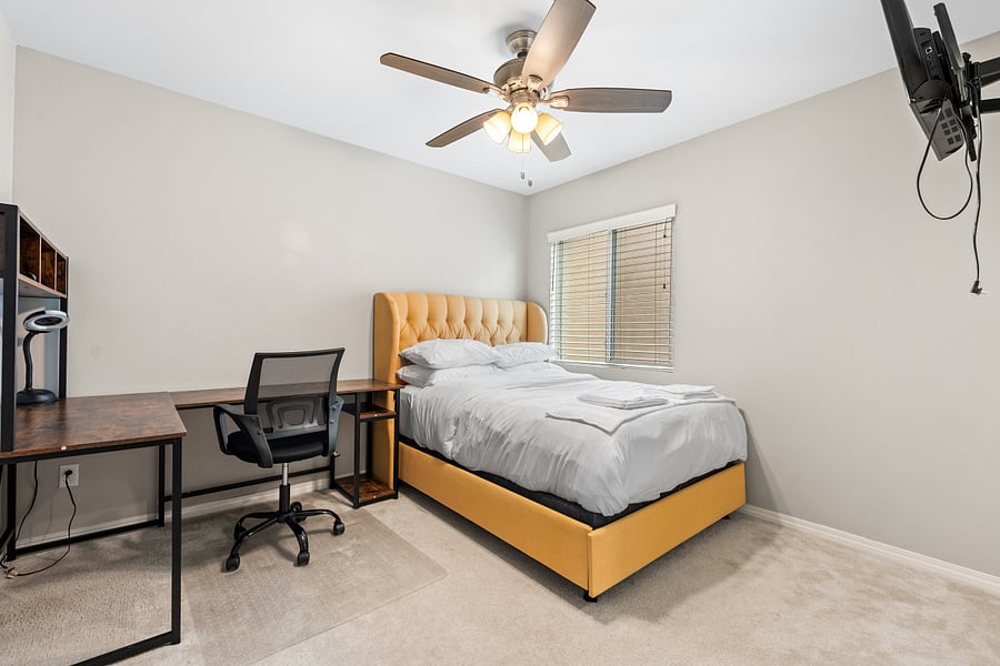 2nd floor- full size room comes with study desk and chair plus a walk in closet!