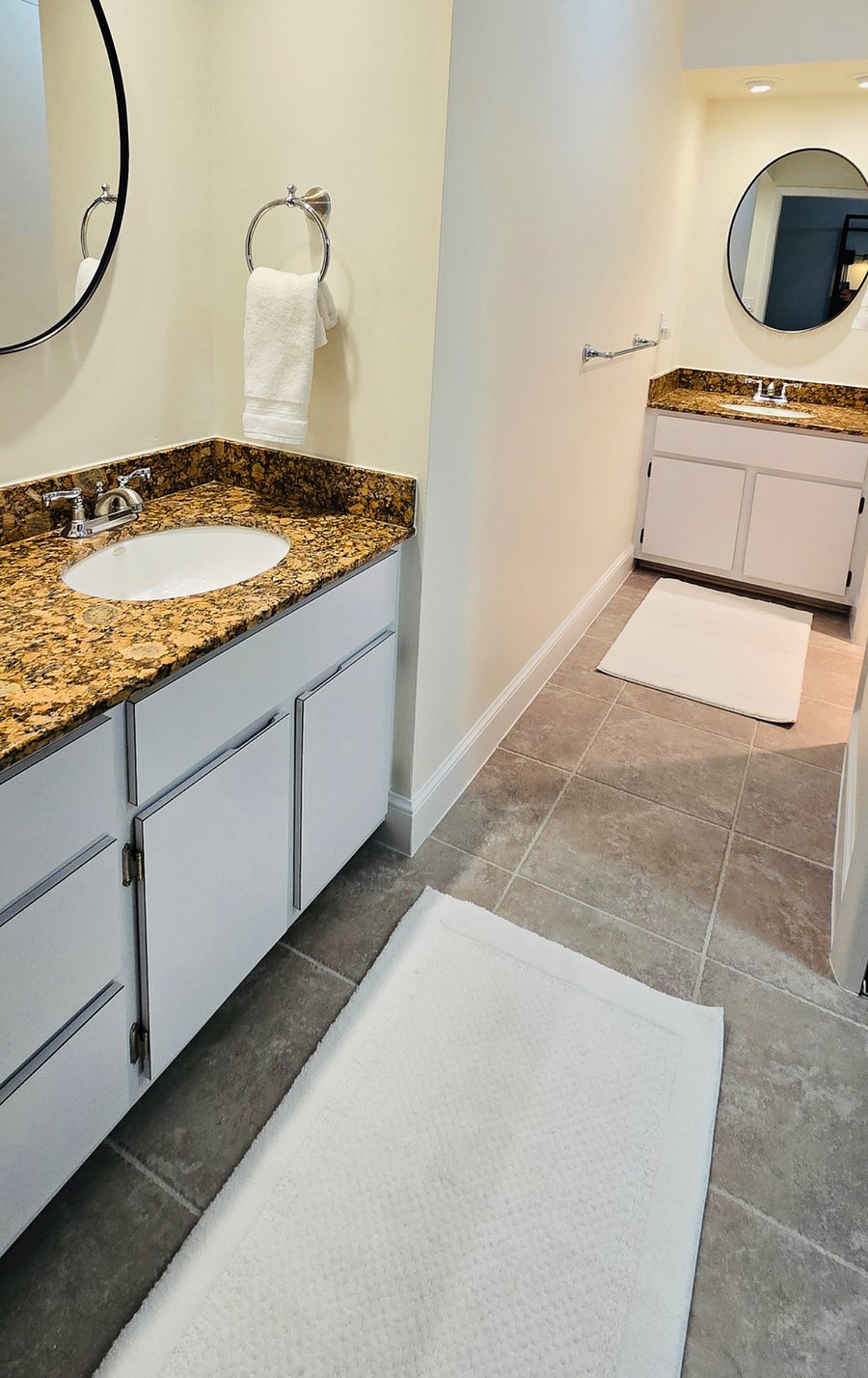 Two sink areas in master bath