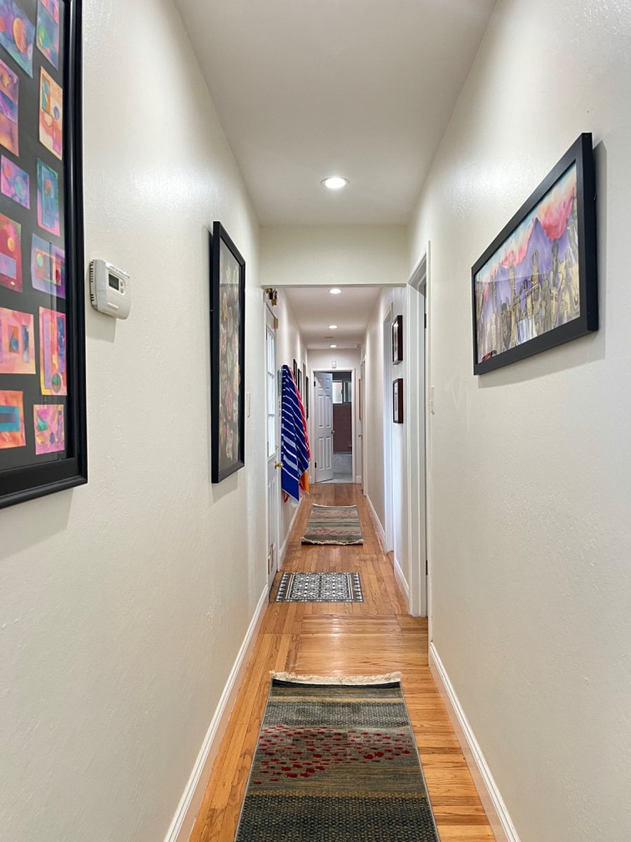 Hall to bedrooms and baths