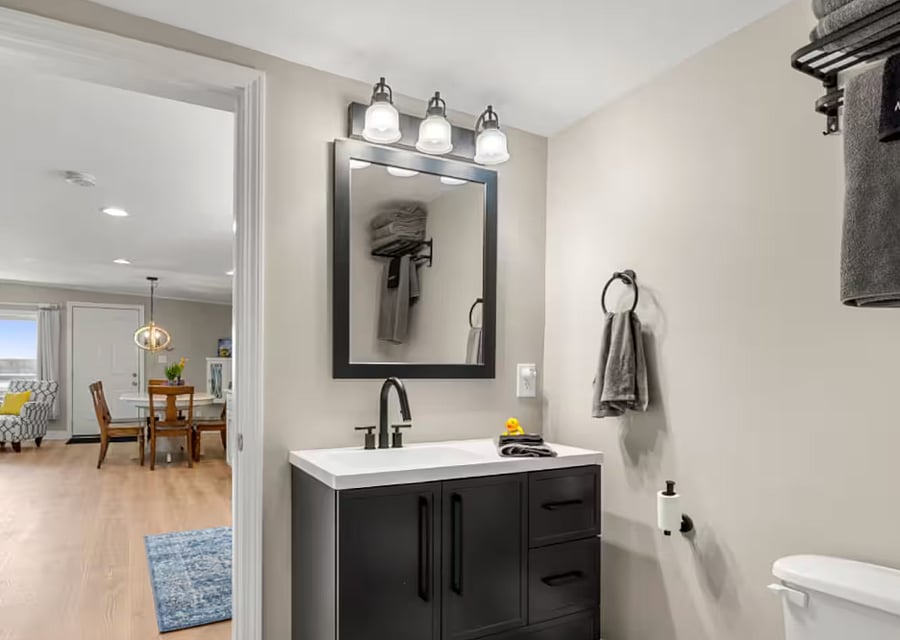 Full bath with stand up shower