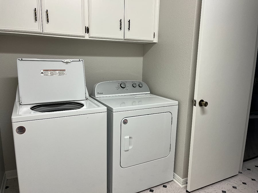 Washer & Dryer in house from garage