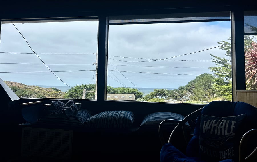 Ocean view from the living room and kitchen.