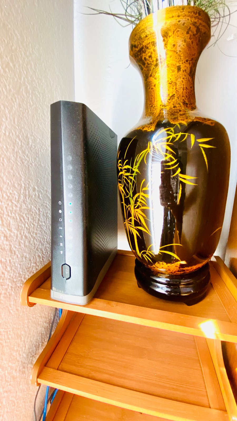 Living room with fast internet
