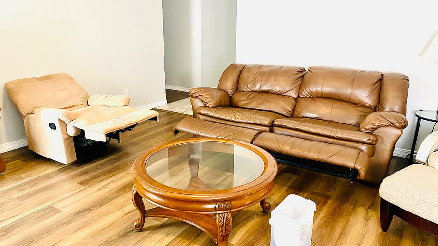 Living room with recliners
