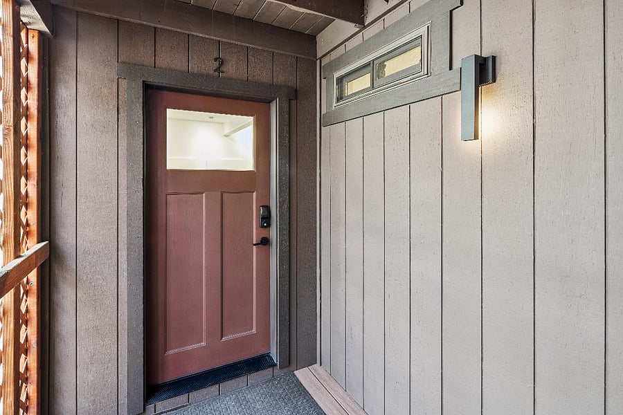 Downstairs exterior entry. Separate from main house.