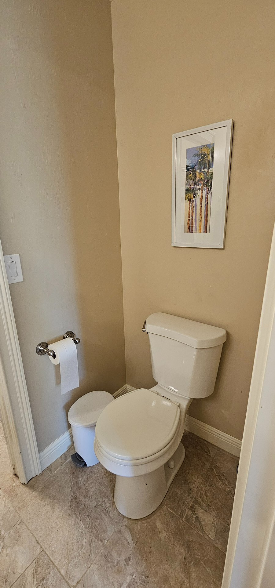 Half bath leading to shared shower.