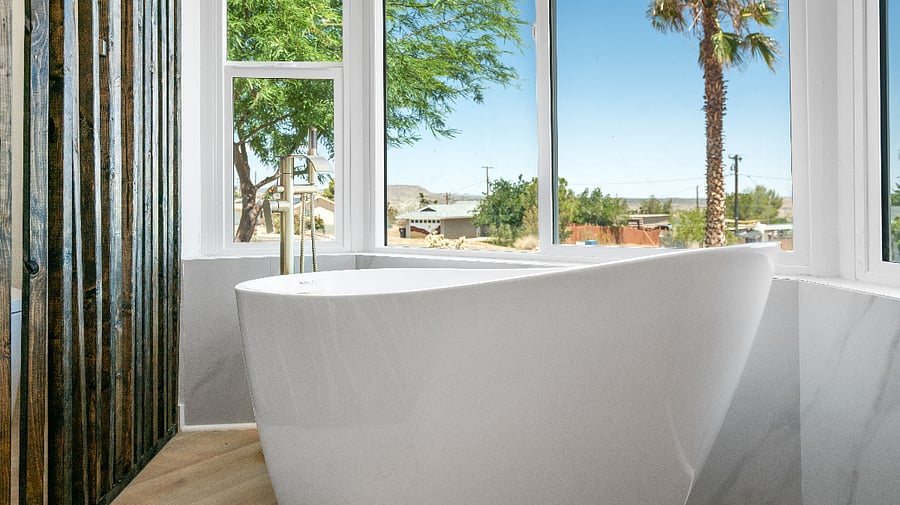 End your day with here with views of the Joshua Tree from your front window. 