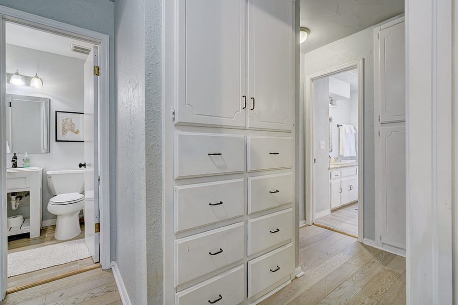 Hallway cabinets and drawer storage