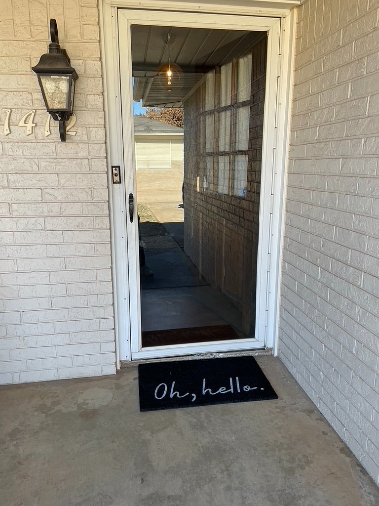 Front door view from front of house