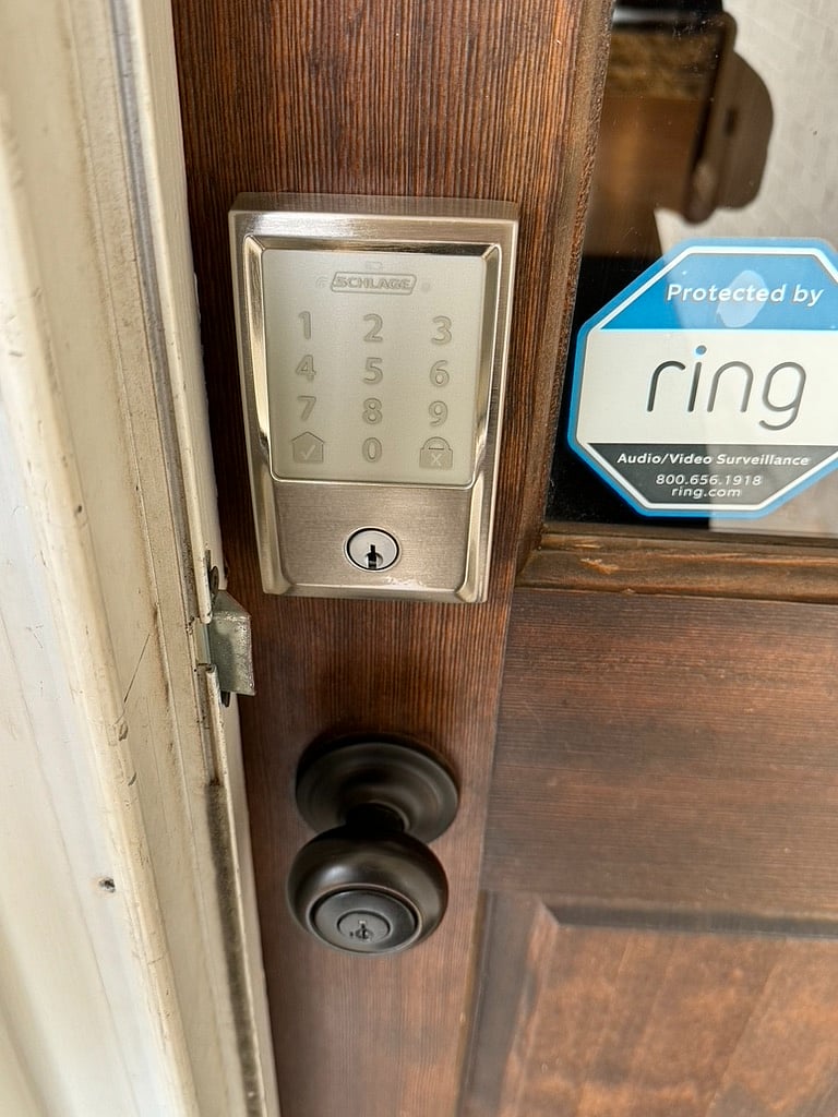 Ring keypad on front door