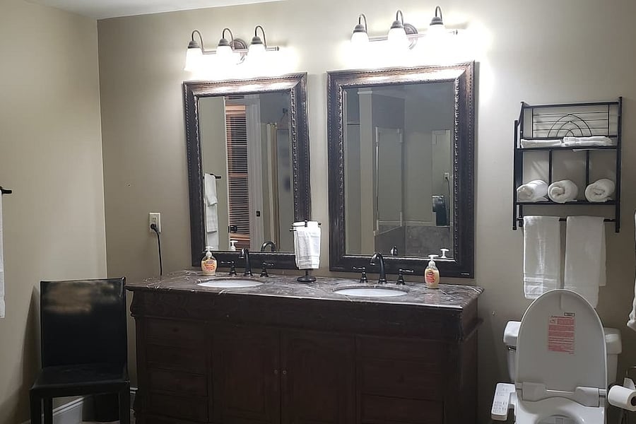 Master bedroom  full bath with jetted tub