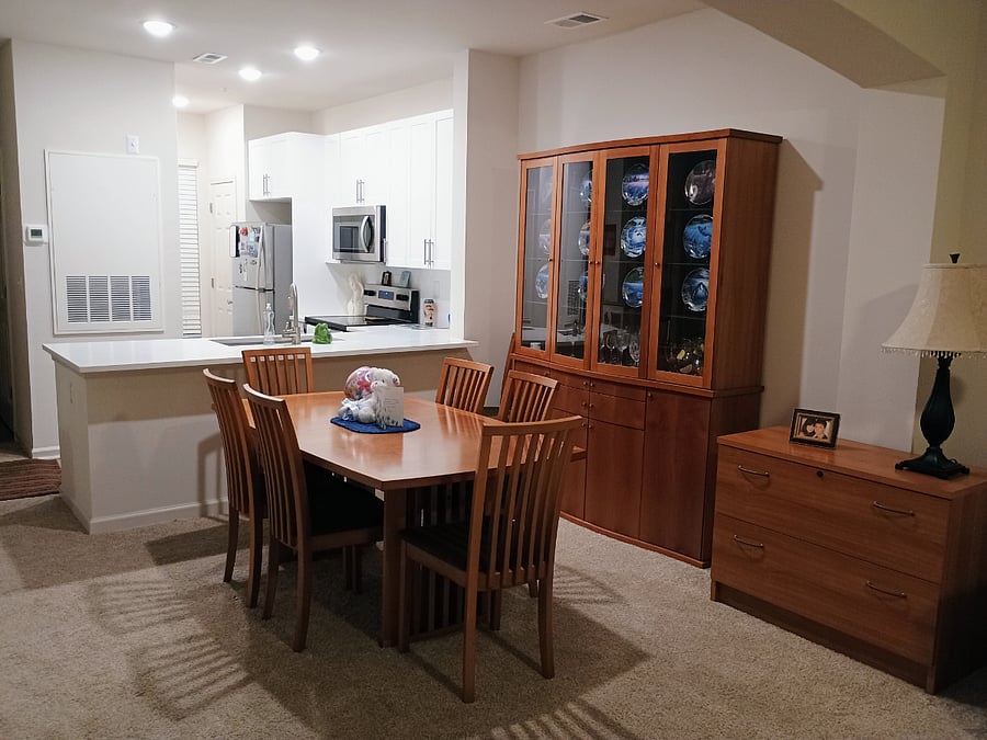 Spacious dining area.