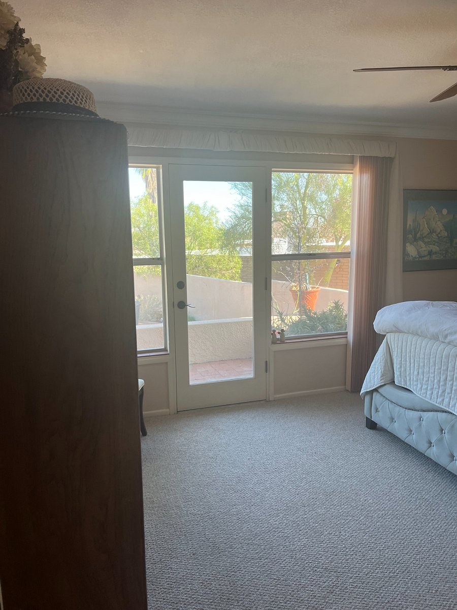 Master Bedroom looking out to patio