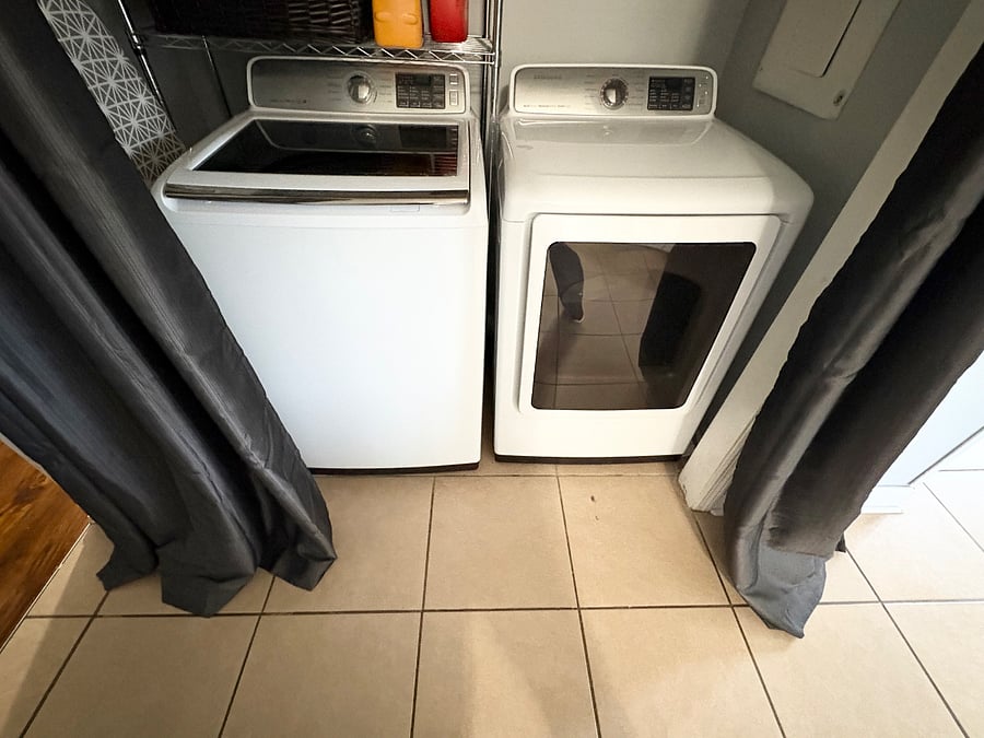 New full size washer and dryer