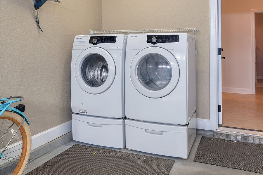 Convenient in-unit washer and dryer available for guest use, perfect for longer stays or keeping fresh during your trip.
