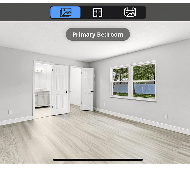 Bedroom without furniture