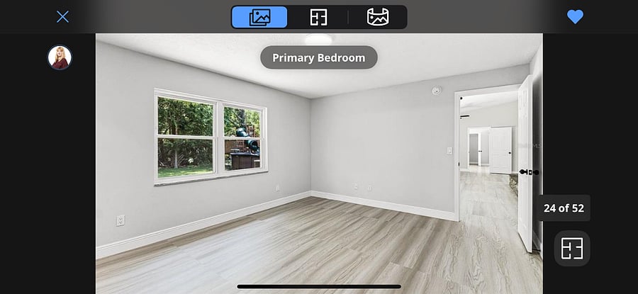 Bedroom without furniture.