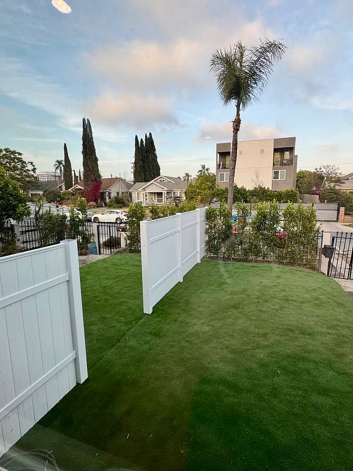 Private front yard, now closed off from neighbor