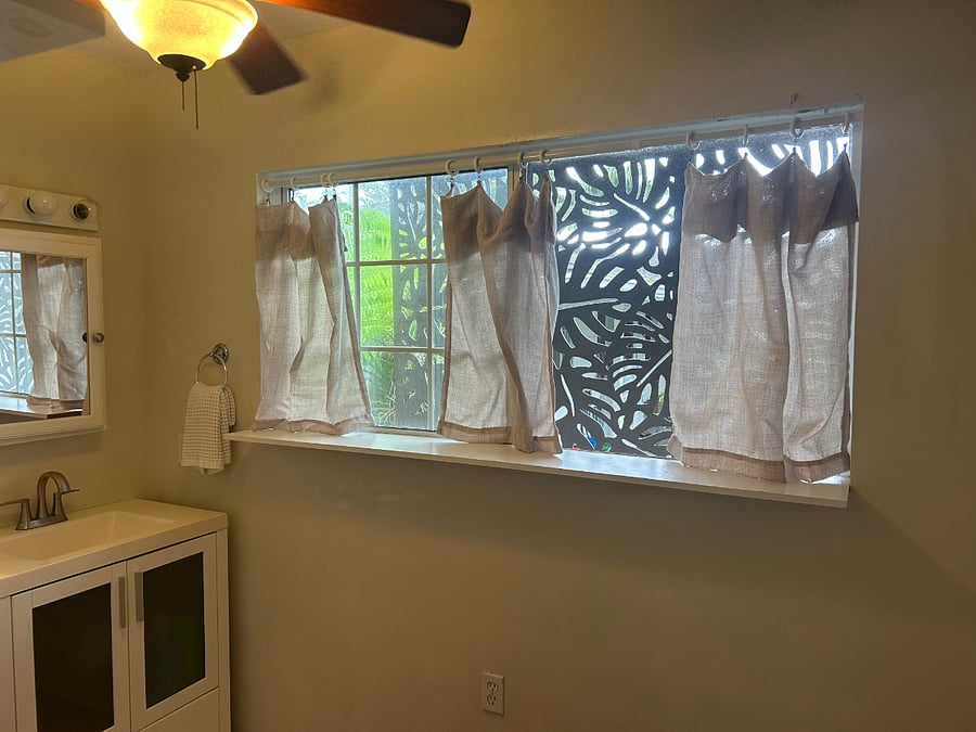 Vanity with large window