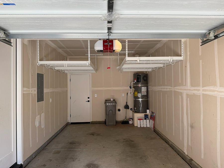 1-car Attached Garage w/upper storage