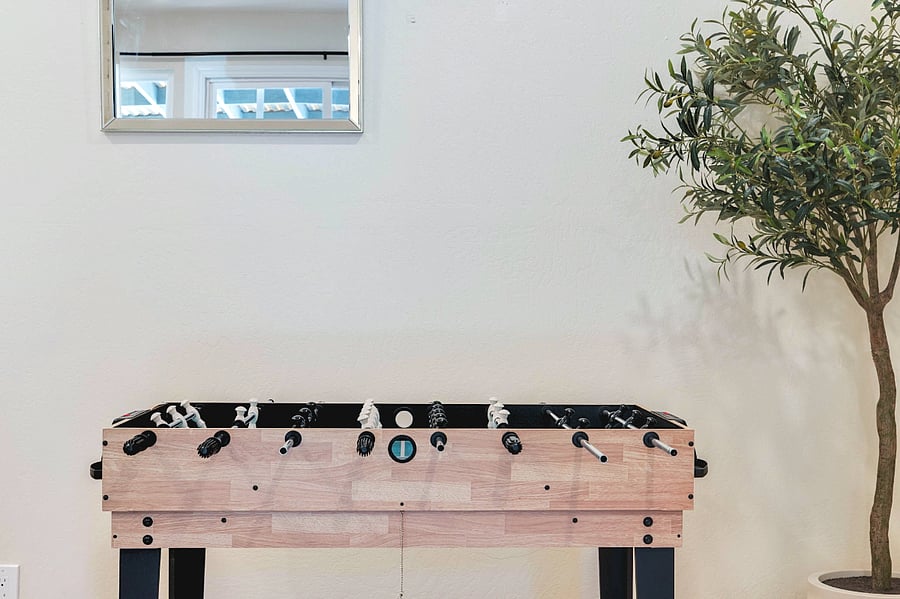 a foosball table for entertainment