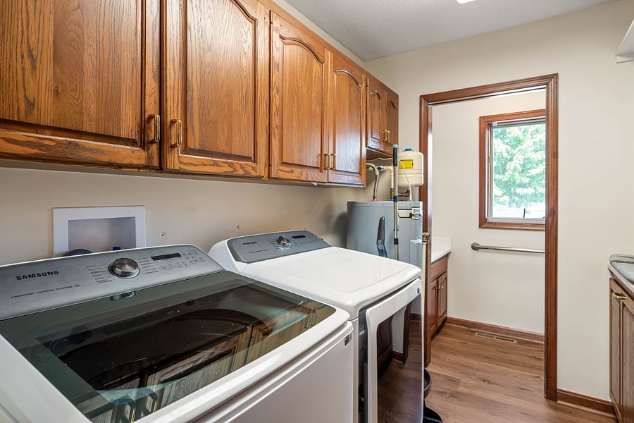 Laundry room with Samsung washer and dryer