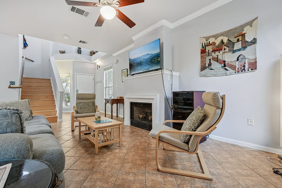 Gas fire for cozy winter evenings
