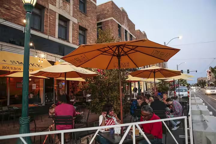 The Delmar Loop contains some of the most diverse and highly rated dining options in the St. Louis region, all within walking distance of our building. Above is depicted Salt & Smoke, my favorite St. Louis BBQ venue, just 1 block from our building.