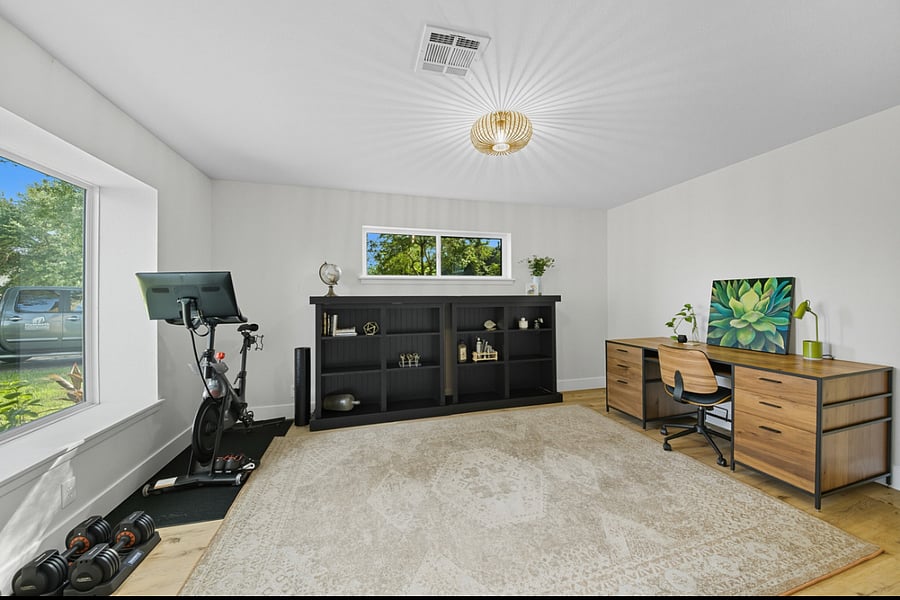 Spacious dedicated office space with tons of natural light 