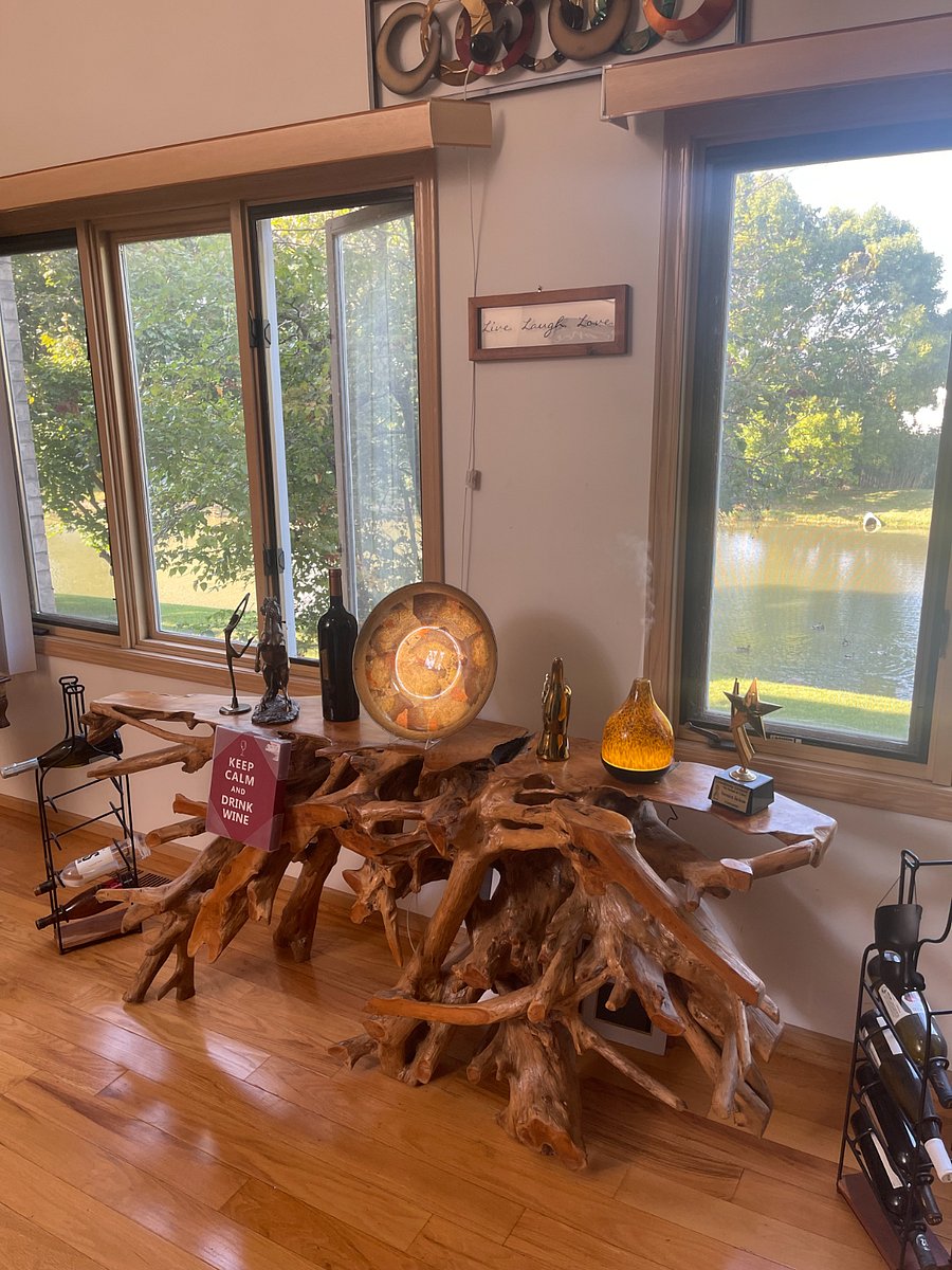 Living room overlooking the pond