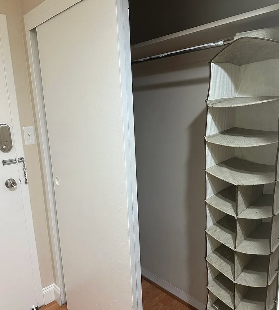 entry way and closet