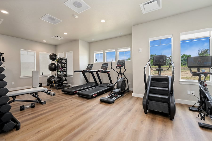 Adjacent Clubhouse gym with everything you need to stay in shape--just steps away.