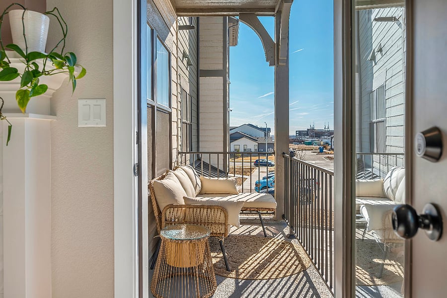 Sunbathing on one of Colorado's 300+ yearly days of sunshine? Yes, please! Don't forget to cover the sofa when bad weather does occasionally hit!