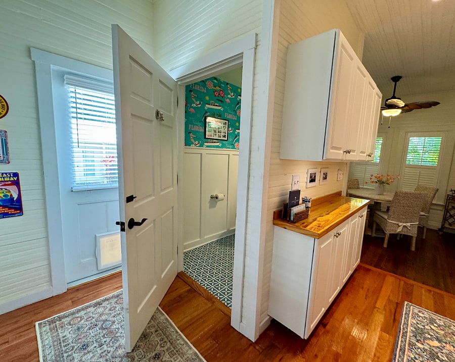 Convenient first floor half-bath.