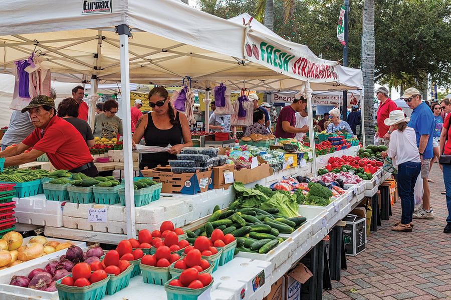 The Fort Pierce Farmers Market happens every Saturday and Wednesday. Just a few minute walk.