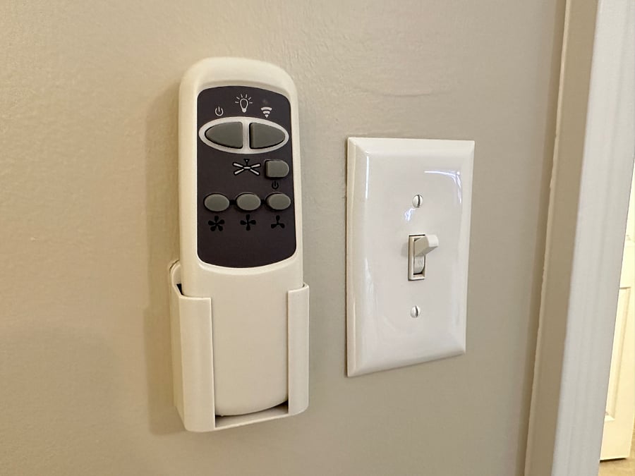 Each bedroom includes ceiling fans with a remote.
