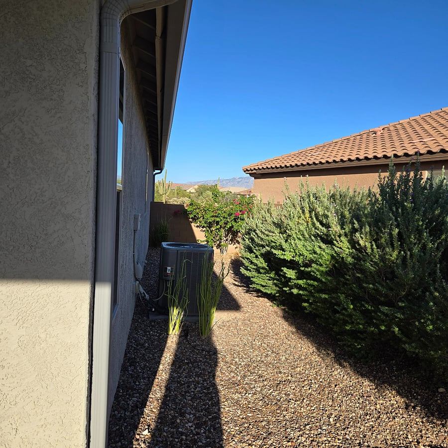Wide side yards on both sides offer additional privacy from neighbors.