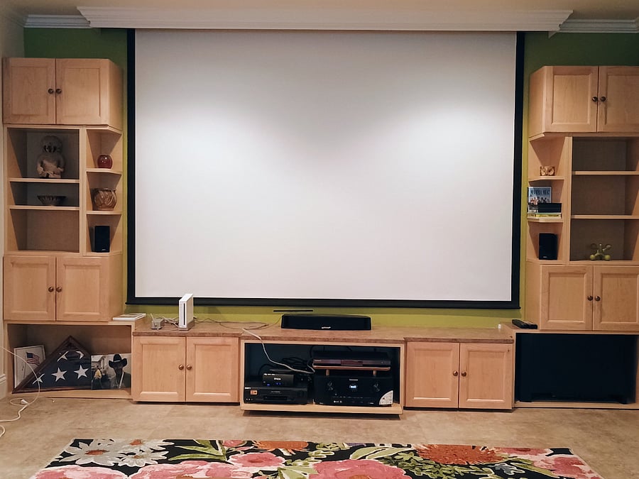 Wall-sized Screen in Entertainment area