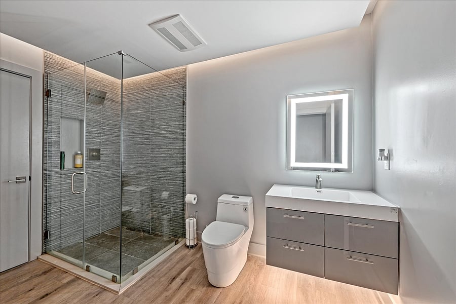 master bath on the first floor