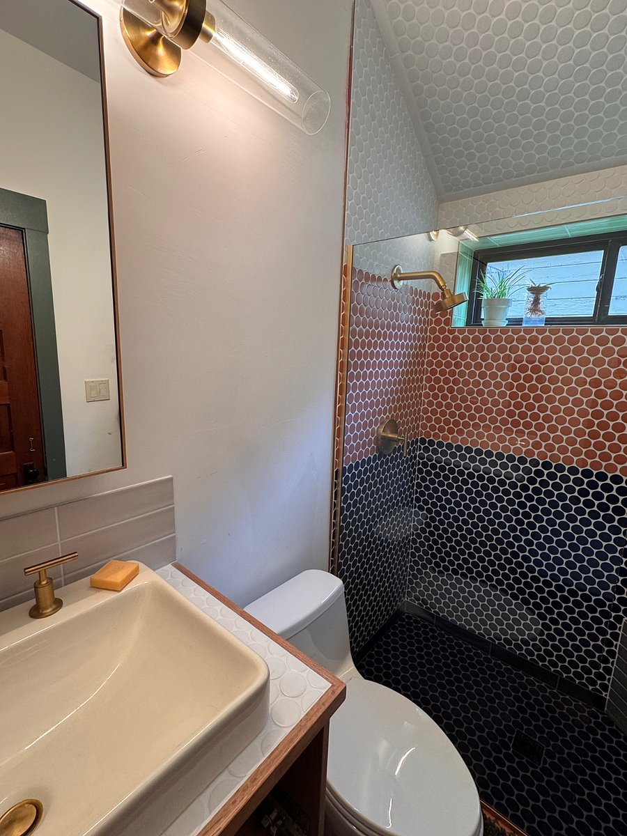 Bathroom toilet and shower