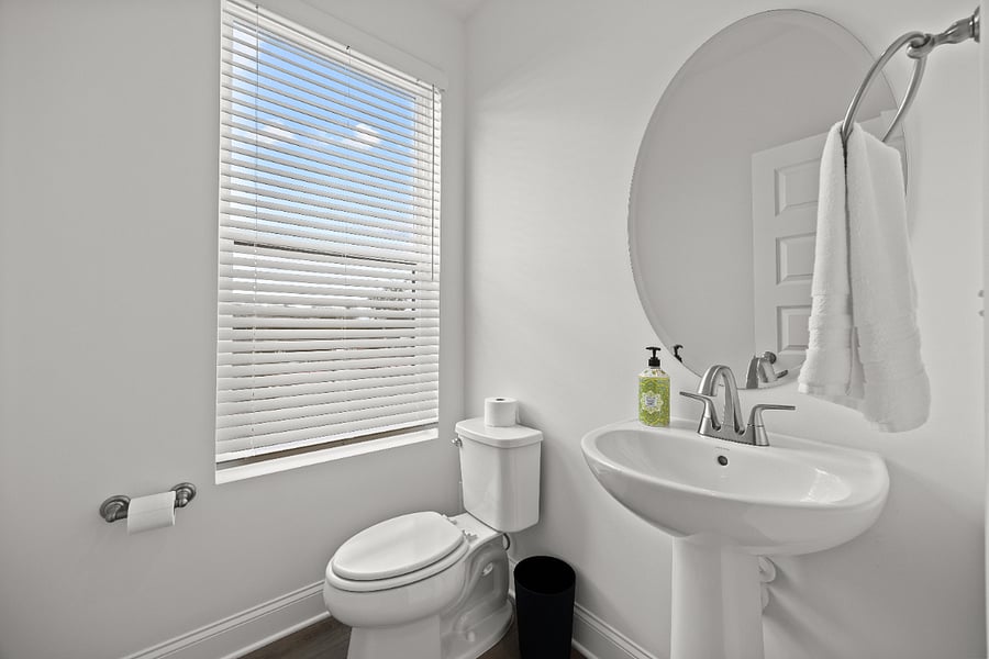 Convenient main-level powder room