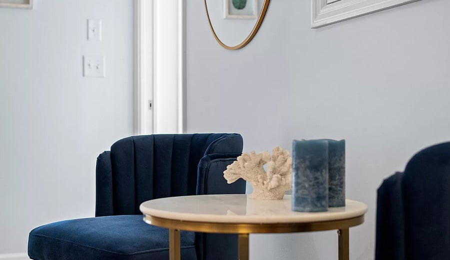 This is the sitting area of the Owner's Suite bedroom. 